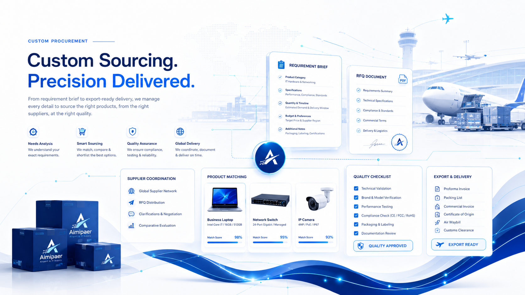 Custom procurement support visual